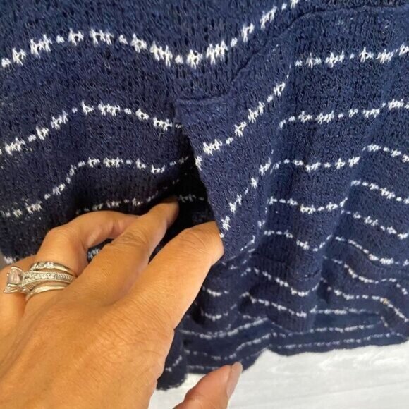 Pink Rose Striped‎ Hoodies for Women Long Sleeve Knit Sweaters Pullover Sweater - Picture 6 of 6